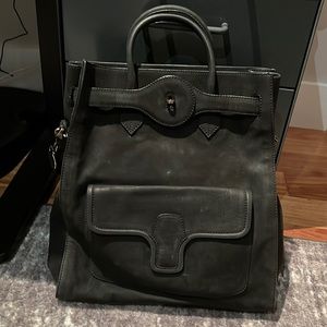 Rare Balenciaga suede/nubuck studded Lune Tote